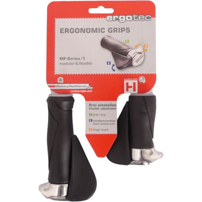 Poignée de vélo avec prise ergonomique, 130mm 87mm, matériau Kraton, noir