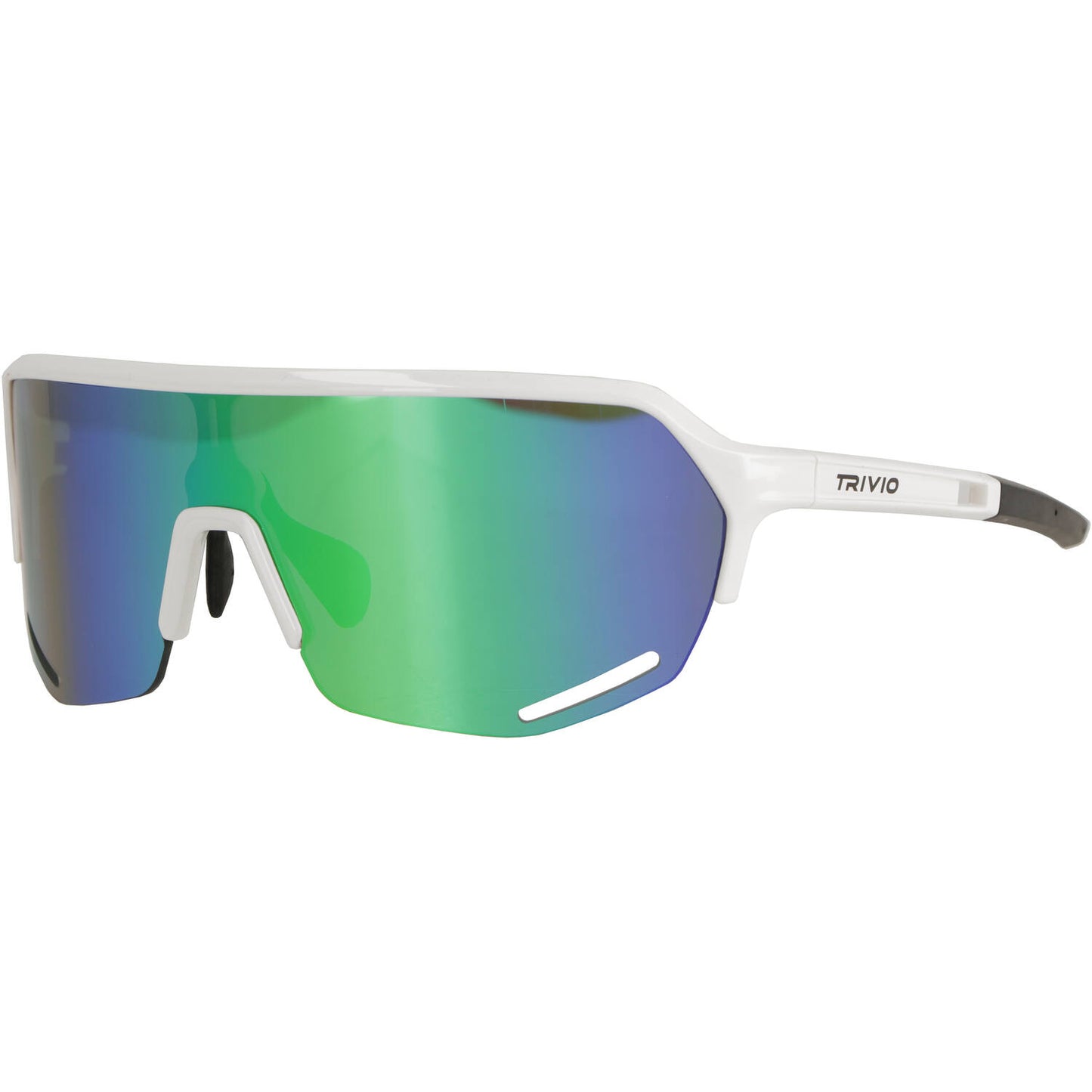 Trivio - lunettes de cyclisme hyperion blanc revo vert avec lentille extra transparente