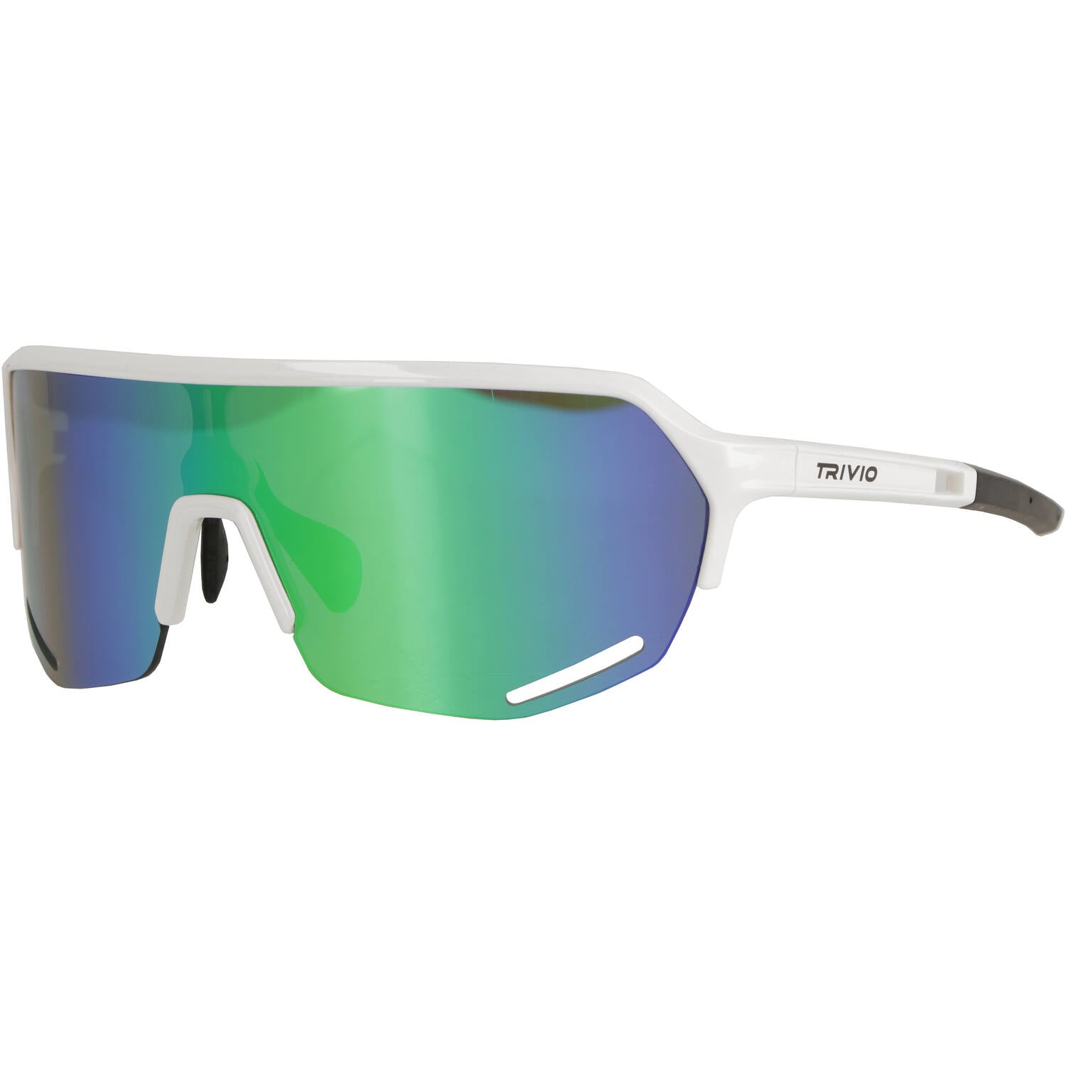 Trivio - lunettes de cyclisme hyperion blanc revo vert avec lentille extra transparente