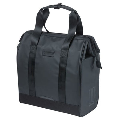 Basil sac grand bâche shopper noir mik crochets | 23l