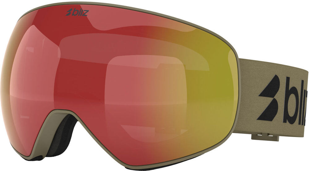 Bliz floz brown w red multi - masque de ski