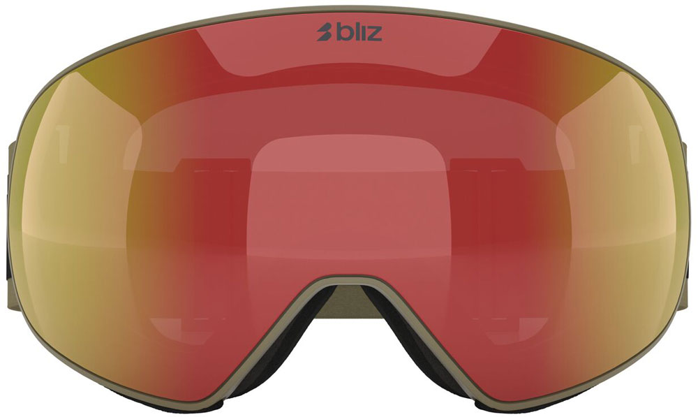 Bliz floz brown w red multi - masque de ski