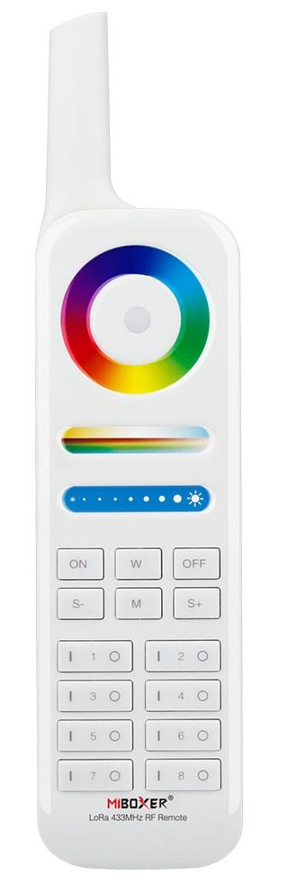 Télécommande Miboxer rgb-cct 8 zones 433mhz - led0198