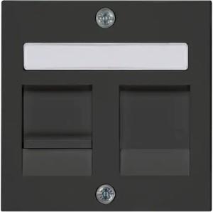 Peha badora plaque de recouvrement noir mat pour UTP simple - 4603790