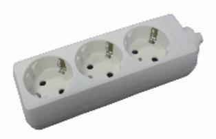 Enzo prise de table RA 3V oblongue blanc 6871800