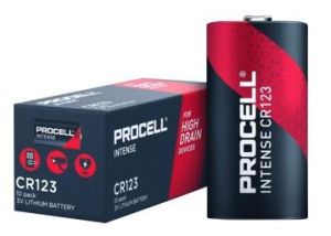 Pile lithium intense Duracell procell cr123a 3v boîte (10) - 3015190