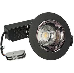 Downlight LED cob noir 10w 3000k orientable - 9371505