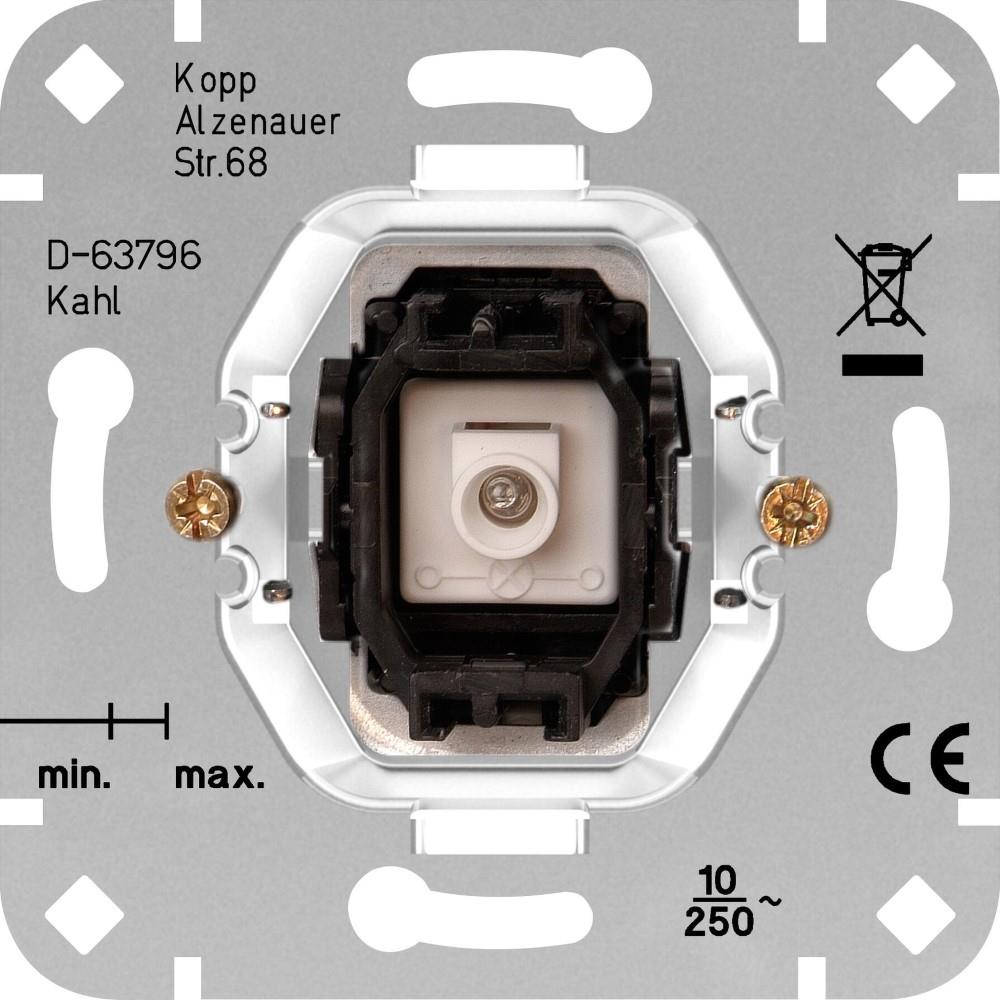 Lampe de contrôle de changement de commutateur intégré Kopp