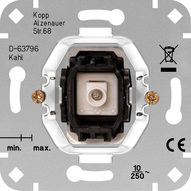 Lampe de contrôle de changement de commutateur intégré Kopp