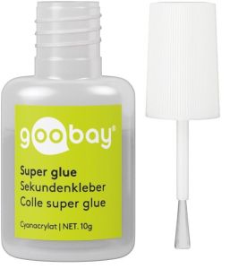 Bouteille de superglue Goobay 10 grammes avec pinceau - 6453110