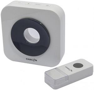Sonnette sans fil Enzo chacon design 100m blanc gris - 8415050