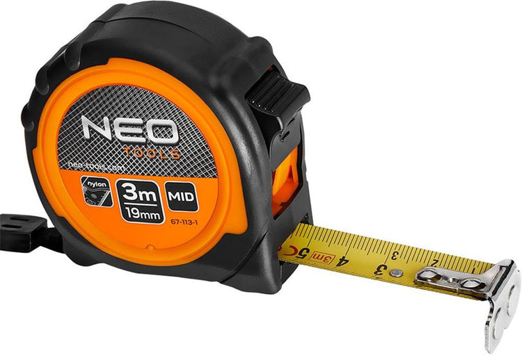 Mètre ruban Neo - ruban à mesurer en caoutchouc 3 mètres - 19 mm - 6453150