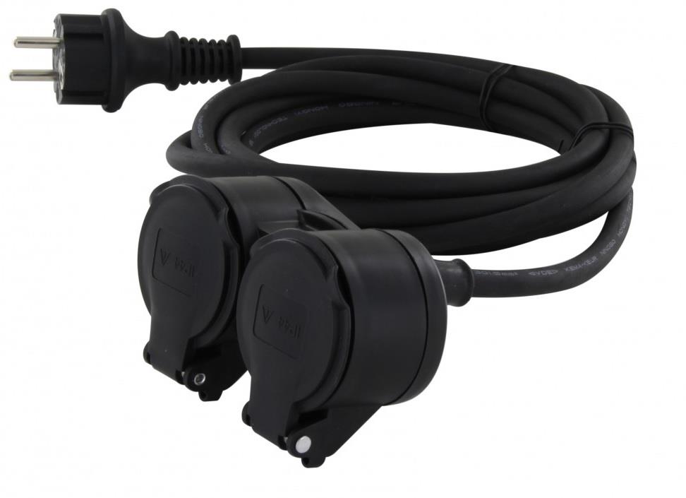 Enzo rallonge PVC noir 3x1qmm 3 mètres 1167140