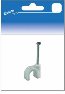 Clips de câble Streamline ronds blancs 4mm 10x25 pièces 6613420