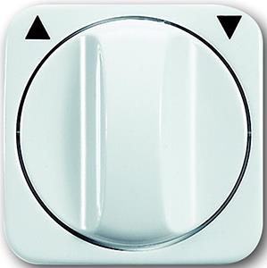 Plaque de recouvrement blanche + bouton rotatif Busch Jaeger - 4692065