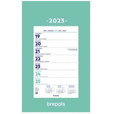 Brepols calendrier mural semaine 2026 collé