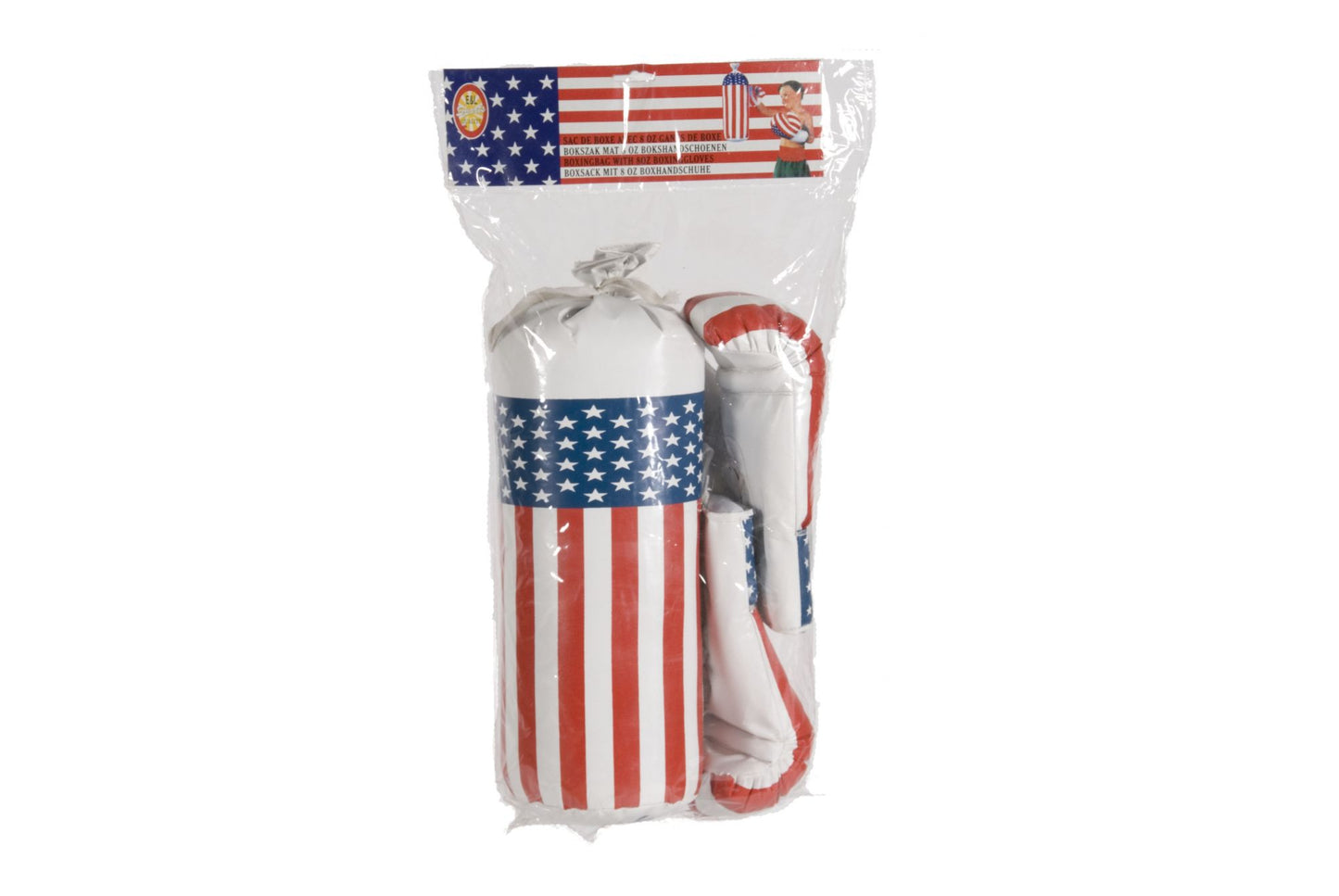 E l sports - ensemble de sacs de boxe - pu - blanc rouge bleu