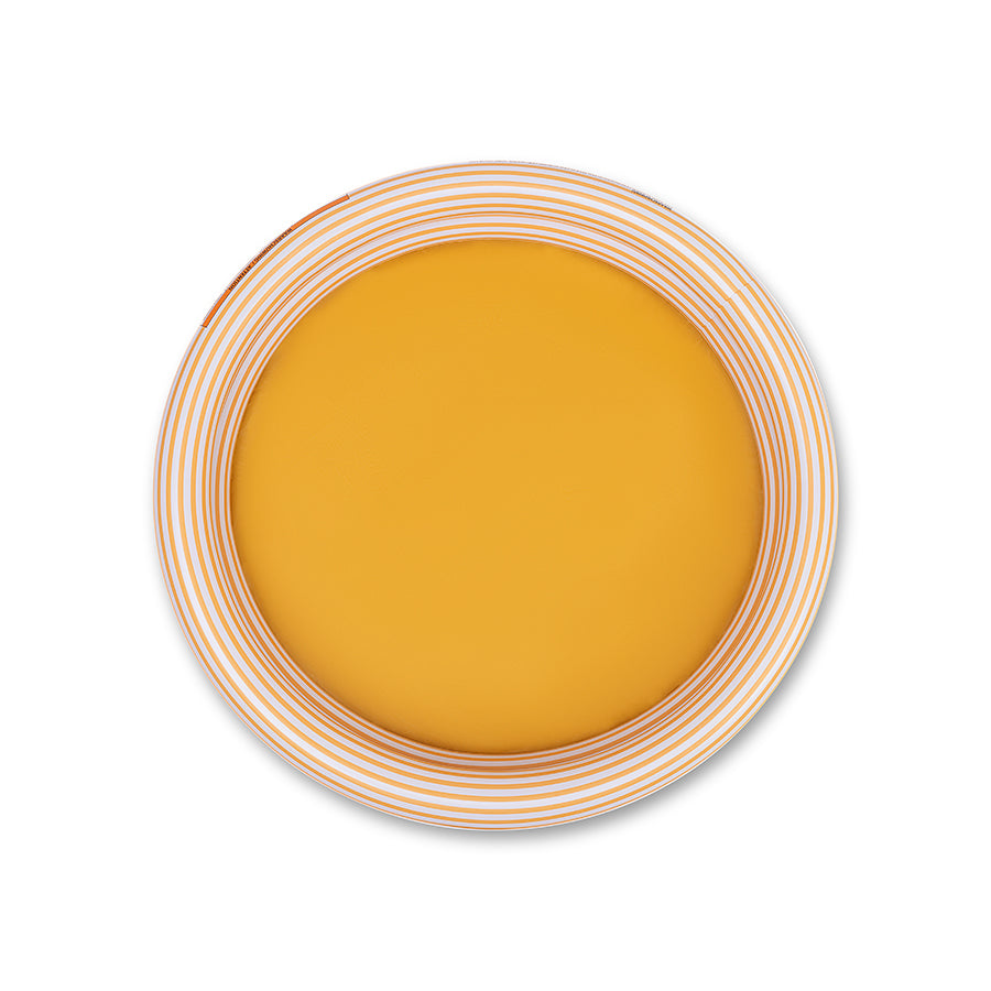 Lignes softes Piscine en blanc jaune Ø 100 cm