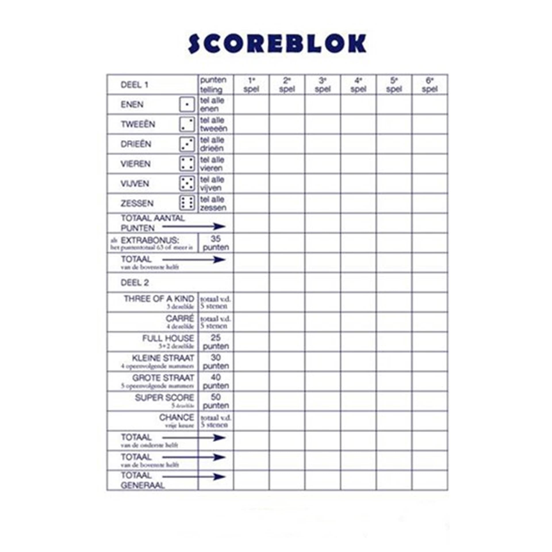 Bloc de score Haza 15x21cm 50 feuilles paquet de 5 pièces