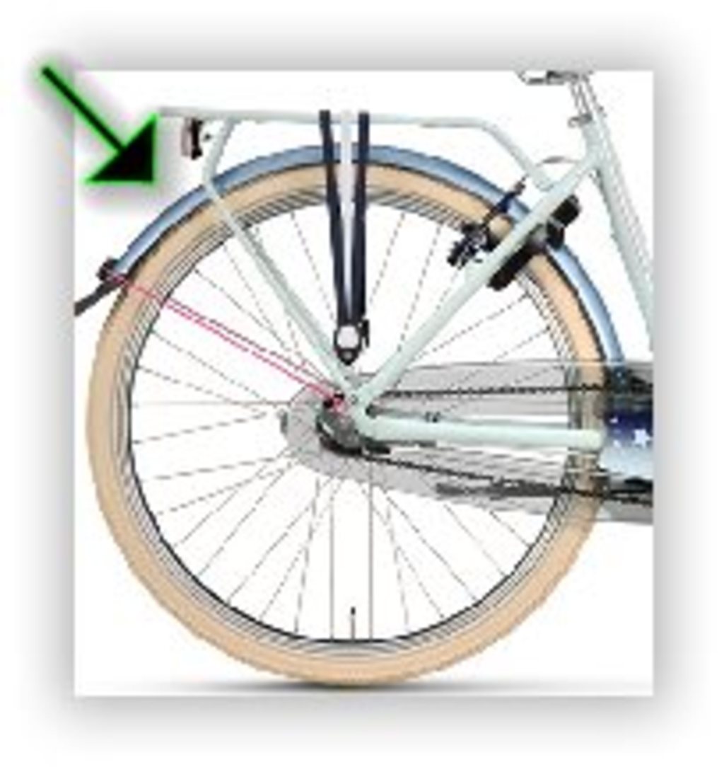Garde-boue arrière Batavus 26 bleu gris brillant