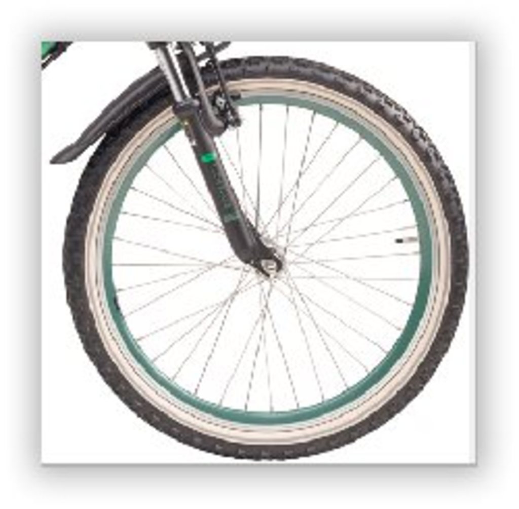 Roue avant Batavus 22 jante serpent-gris vert sans pneu