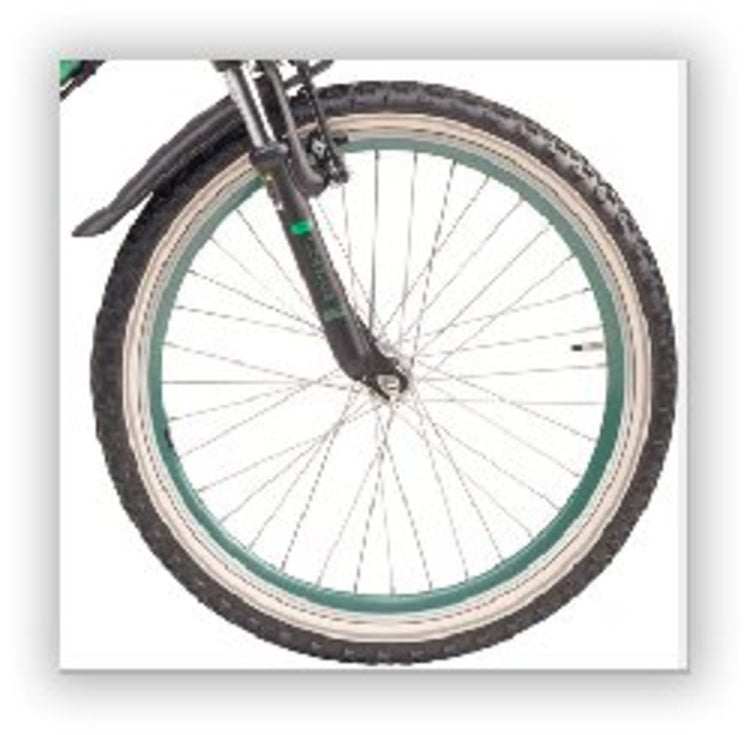 Roue avant Batavus 22 jante serpent-gris vert sans pneu