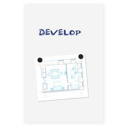 Tableau blanc sans bord legamaster board-up blanc 75x50cm