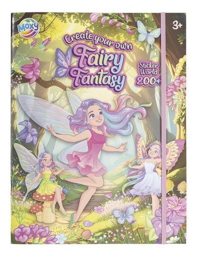 Groupe d'artisanat créatif fée fantaisie autocollant livre du monde - +200 autocollants