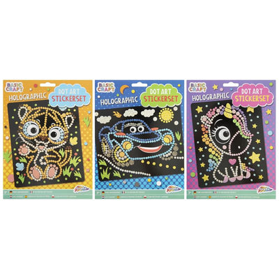 GRAFIX HOLOTHAPHIC DOT Stickerset, 3 ASD. 22 x 18 cm