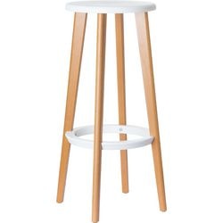 Tabourets hauts paperflow woody hêtre polypropylène, acier