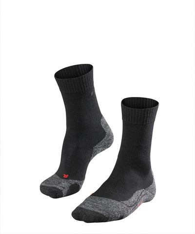 Falke tk2 chaussettes de marche en laine épaisse anti-ampoules en matériau fonctionnel femme noir - taille 39-40