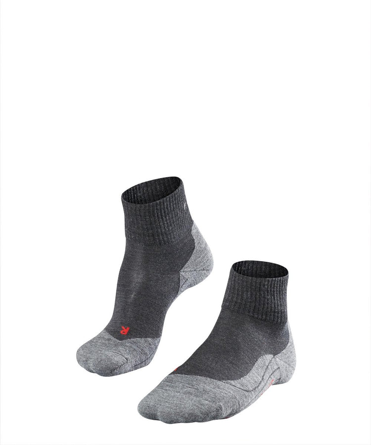 Falke tk5 chaussettes de marche courtes anti-ampoules en laine fine matière fonctionnelle hommes gris - taille 39-41