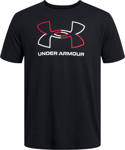 Chemise de sport Under Armour UA GL Foundation Update SS-BLK pour Homme - Noir - Rouge - Blanc