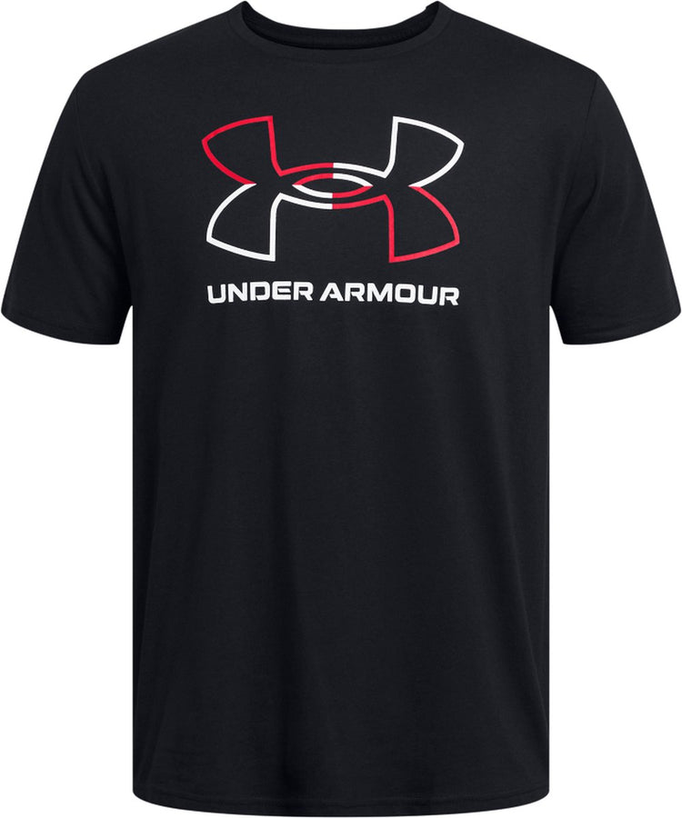 Chemise de sport Under Armour UA GL Foundation Update SS-BLK pour Homme - Noir - Rouge - Blanc