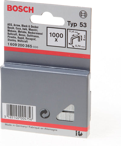 Accessoires Bosch non type 53 11,4 x 0,74 x 8 mm 1000pcs - 1609200365