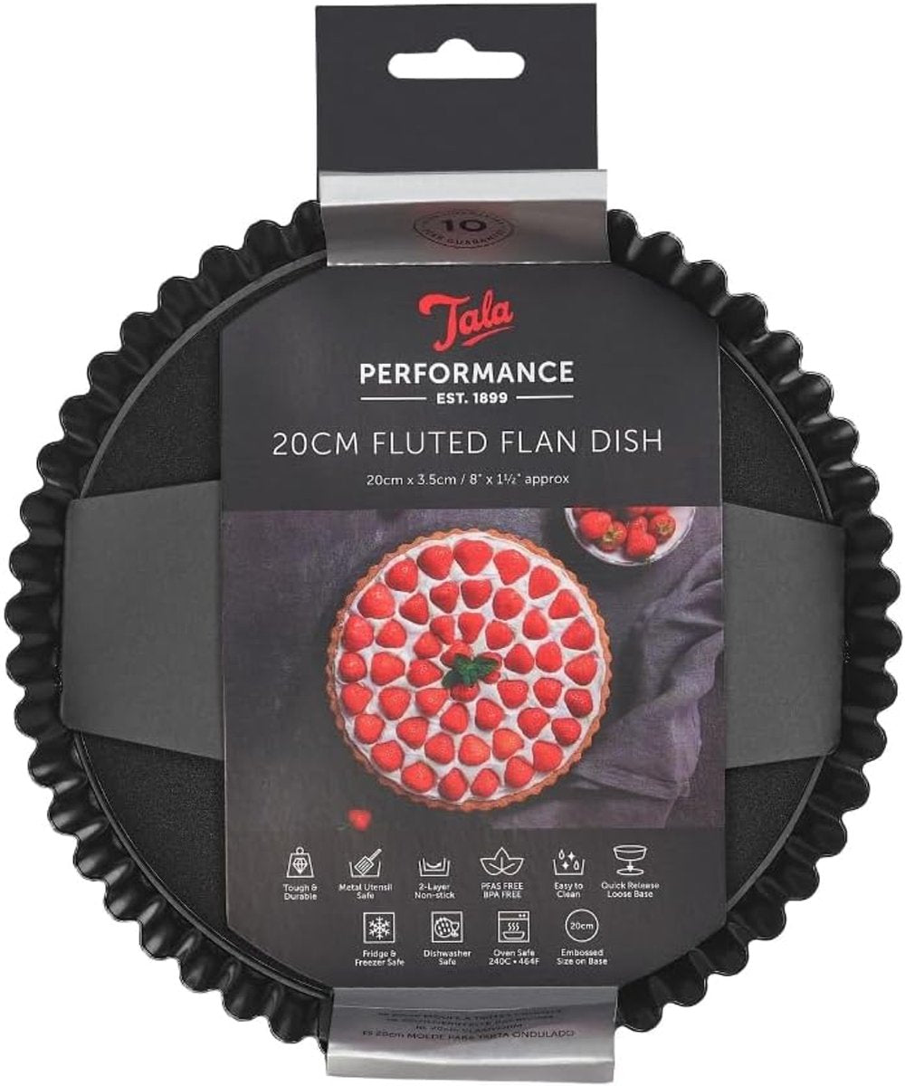 Tala performance - moule à quiche à fond amovible - 20 cm - passe au four - revêtement antiadhésif - sans pfas