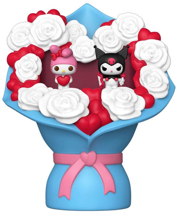 Funko Sanrio Bitty Pop! bouquet figurine en vinyle 2-pack ma poupée melody kuromi (valentine) 4 cm ! figurine - 2 cm