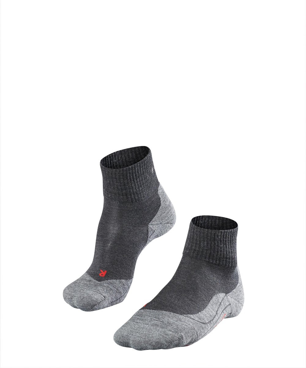 Falke tk5 chaussettes de marche courtes anti-ampoules en laine fine matière fonctionnelle hommes gris - taille 42-43