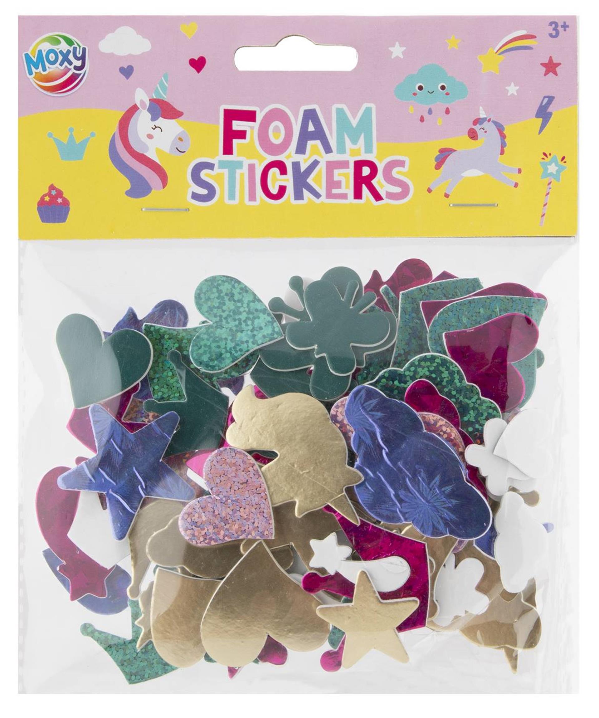 Pack Moxy d'autocollants en mousse, 2 assortis