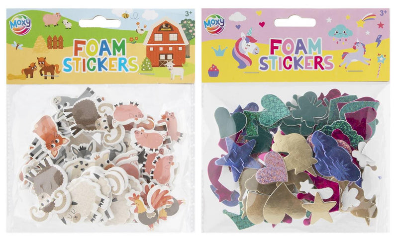 Pack Moxy d'autocollants en mousse, 2 assortis
