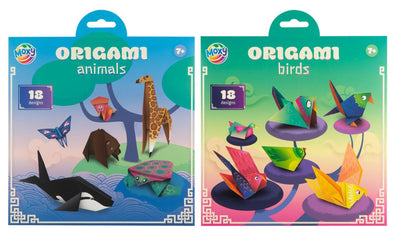 Groupe d'artisanat créatif origami 19,5x19,5cm - 12 feuilles et 18 motifs