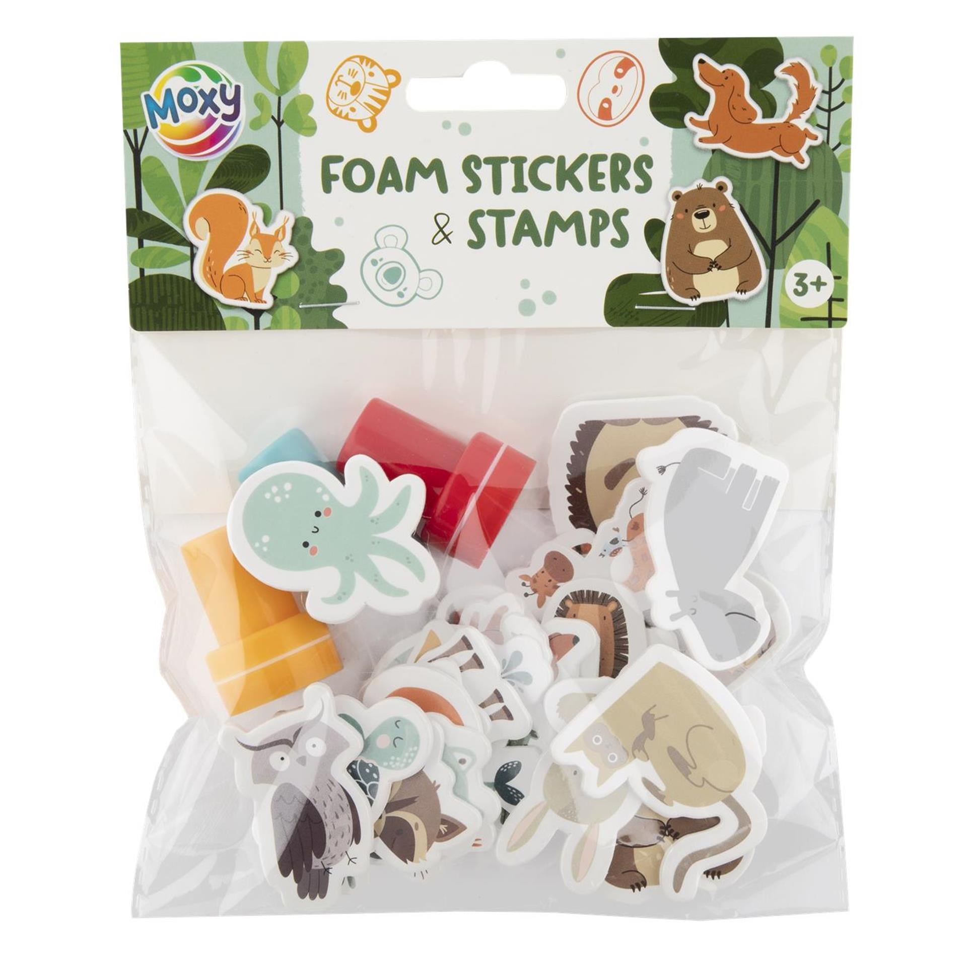 Tampons auto-encreurs Creative Craft Group, 3 pcs. et autocollants en mousse