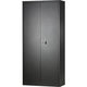 Armoire à portes battantes haute 91,4x40x195 noire double serrure centrale
