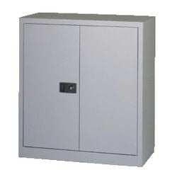 Armoire à portes battantes basse en acier 91,4x40x100 gris
