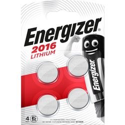 Energizer Lithium 3V Button Cell Batteries (CR2016) 4 pièces