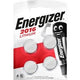 Energizer Lithium 3V Button Cell Batteries (CR2016) 4 pièces