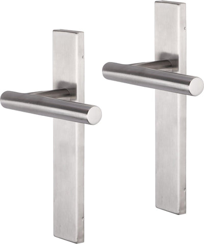 Poignée de porte Impresso - Chelsea - pour l'intérieur - bouclier de porte carré - acier inoxydable - 2 pièces