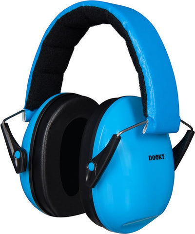 Dooky® protection auditive dooky enfants - casque réglable 5-16 ans - isolation 28db - idéal pour l'école, les événements, les environnements très fréquentés - cache-oreilles avec sac de rangement - casque antibruit - bleu