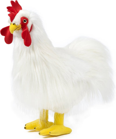 Living nature peluche coq - 35 cm - peluche - jouets - coqs animaux de ferme peluches - peluche