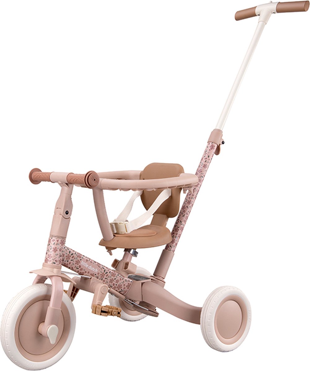 Little Dutch - Tricycle 4 en 1 avec barre de poussée - fée florale